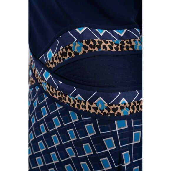 Diane Von Furstenberg DVF Womens Dress Sz 2 Blue - Picture 2 of 5